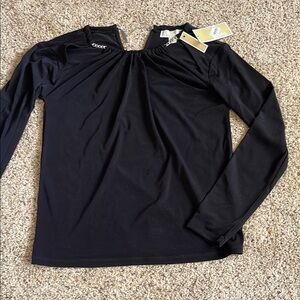 Michael Kors Black Long Sleeve Cut Out Blouse